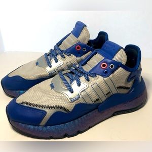 Adidas Nite Jogger Cross Trainer Shoes Royal Blue & Silver Women’s Size 7.